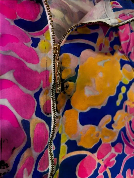 Lilly Pulitzer Half zip Pullover Kangaroo pocket Cotton Spandex - Picture 5 of 5